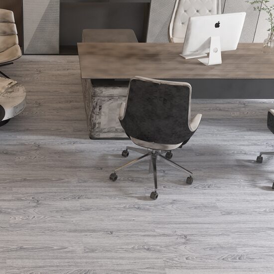 Kvartsvinylgolv SPC Snow Grey / 5 mm / klass 33 / klick (~229 SEK/m²)